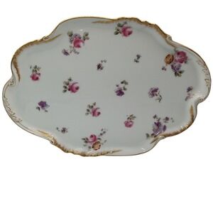 Vintage Limoges Porcelain Tray‎ Vanity Dresser Charles Haviland CFH GDM France